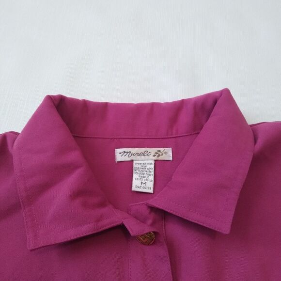 Mureli Vintage Pink Geometric Abstract Cutout Lightweight Shacket Women's Medium - Picture 5 of 12